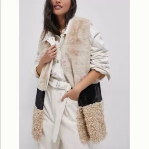 Anthropologie Lindsie Sherpa Vest